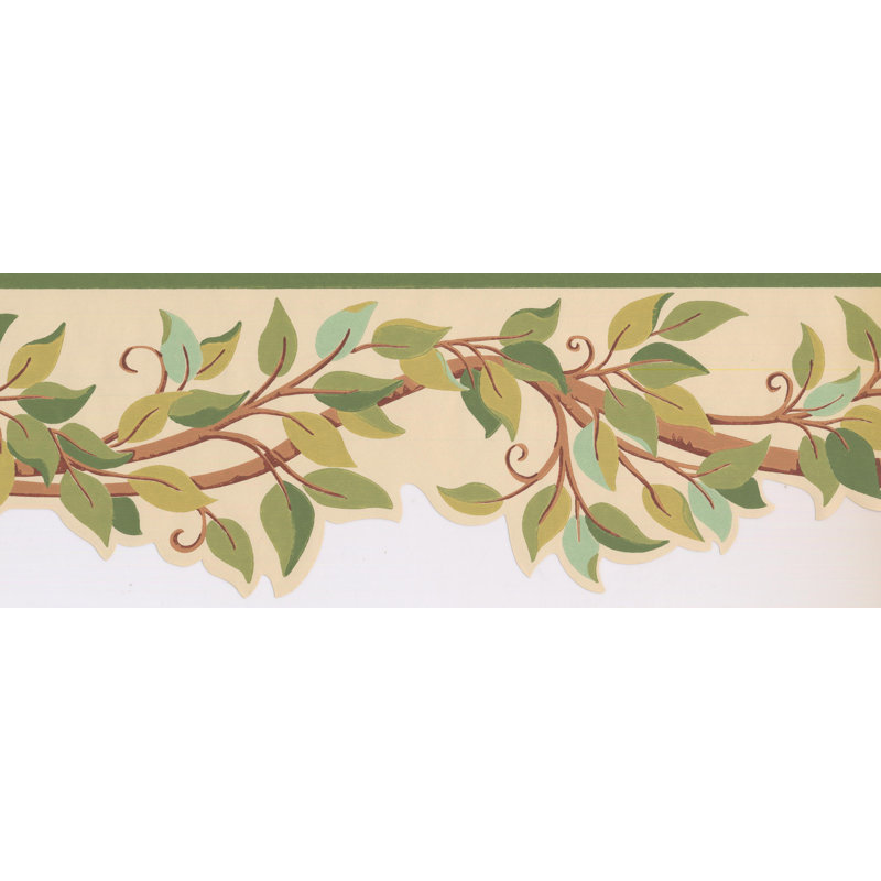 York Wallcoverings Leaves on Tree Branch Scalloped 15' L x 7" W
